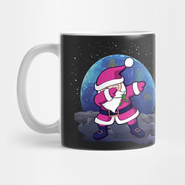 Santa Dabbing On The Moon Dab Santa Funny Gift by zeno27